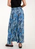 Blue Vanilla Navy Embellished Waist Wide Leg Trouser - M Image 2