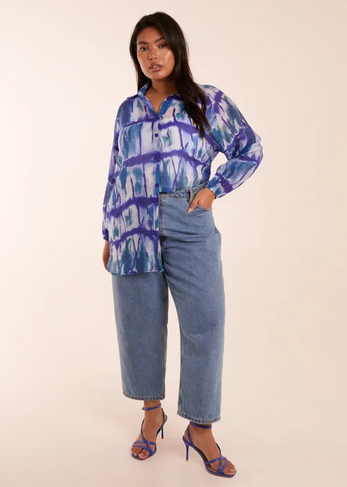 Blue Vanilla Curve Blue Tie Dye Shirt - Size 18-20 Image 4