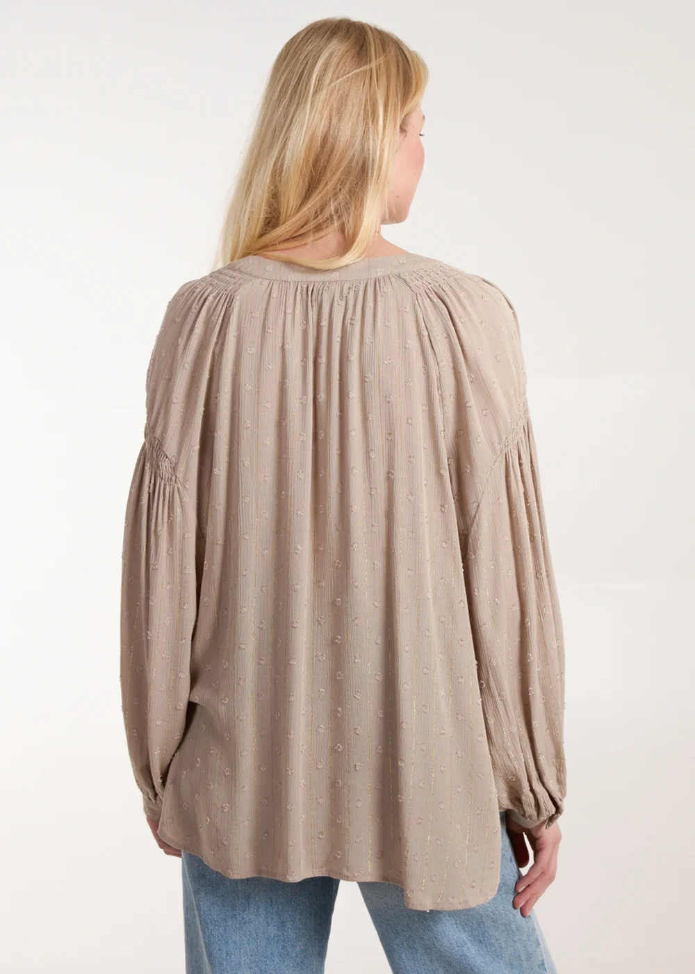 Blue Vanilla Mocha Long Sleeve Button Down Shirt - Small/Medium Image 2