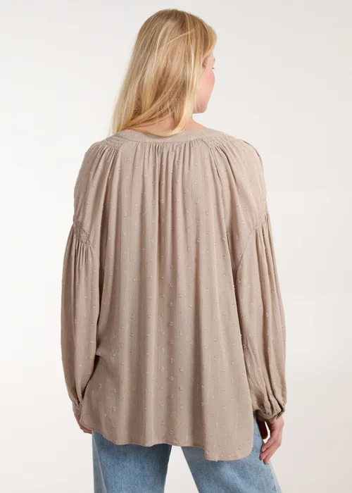 Blue Vanilla Mocha Long Sleeve Button Down Shirt - Small/Medium Image 2