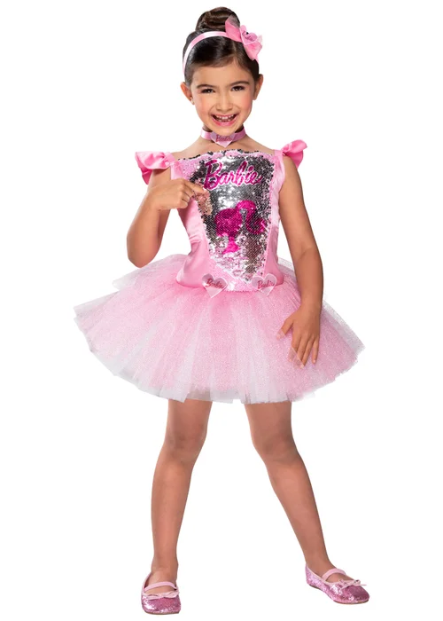 Rubies Kids Barbie Ballerina Fancy Dress Costume (3-8 yrs) - 7-8 Yrs Image 2