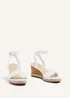 Linzi Regan White Faux Leather Plaited Wedge - Size 7 Image 3