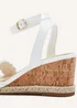 Linzi Regan White Faux Leather Plaited Wedge - Size 7 Image 4