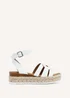 Linzi Dakota White Faux Leather Woven Espadrille Inspired Flatform Sandal - Size 5 Image 2