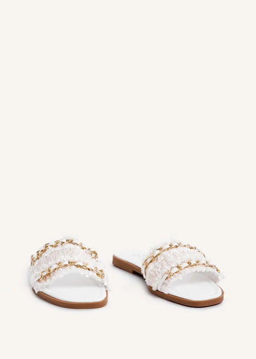 Linzi Lola White Faux Leather Slider - Size 4 Image 3