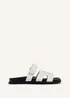 Linzi Emmy White Faux Leather Footbed Linked Design Sandal - Size 4 Image 2