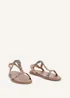 Linzi Aubrey Rose Gold T-Bar Flat Sandal - Size 7 Image 3