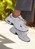 Linzi Venture White Mesh Effect Chunky Trainer - Size 5 Image 1