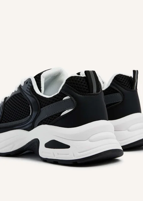 Linzi Venture Black Mesh Effect Chunky Trainer - Size 4 Image 4