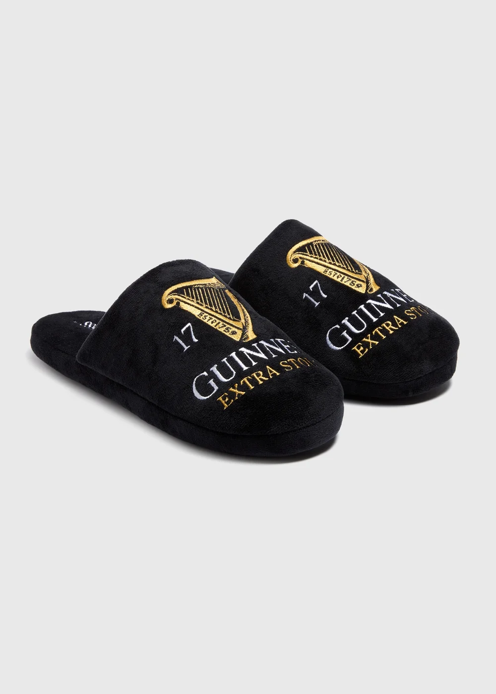 Guinness Black Mule Slippers - Size 7 - 8 Image 1