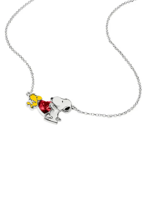 Peanuts Snoopy & Woodstock Heart Charm Necklace - One Size Image 2