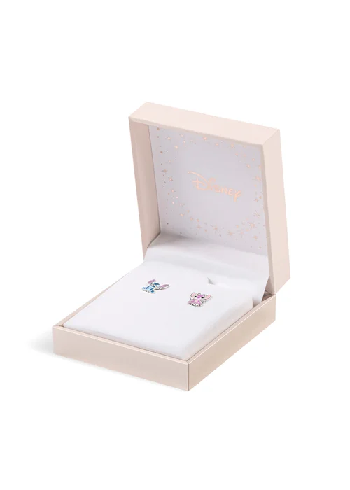 Disney Stitch Sterling Silver Enamel Stamp Stud Earrings - One Size Image 4