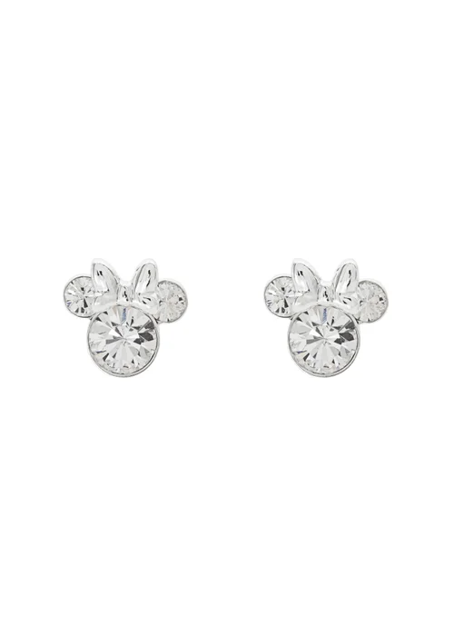 Disney Minnie Silver Plated April Birthstone Stud Earrings - One Size Image 1