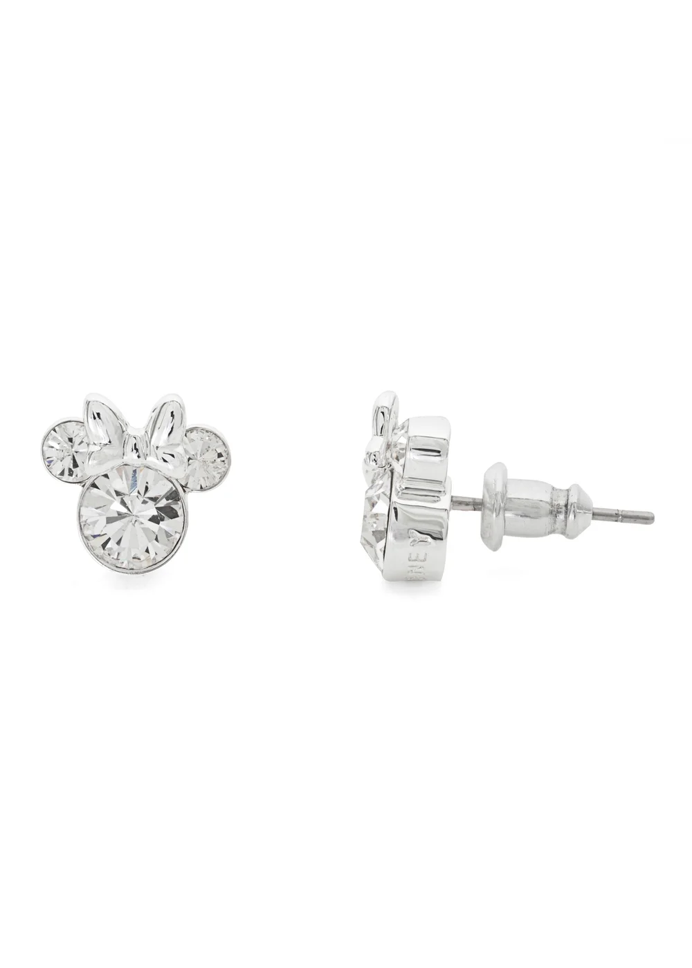 Disney Minnie Silver Plated April Birthstone Stud Earrings - One Size Image 2
