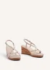 Linzi Safiya Nude Faux Leather Strappy Wedge Sandal - Size 7 Image 3