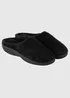 Totes Isotoner Black Popcorn Terry Mule Slippers - Size 7 Image 1
