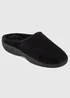 Totes Isotoner Black Popcorn Terry Mule Slippers - Size 7 Image 3