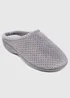 Totes Isotoner Grey Popcorn Terry Mule Slippers - Size 5 Image 3