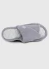 Totes Isotoner Grey Popcorn Turnover Open Toe Slippers - Size 6 Image 5