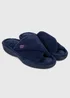 Totes Isotoner Navy Popcorn Turnover Open Toe Slippers - Size 4 Image 1