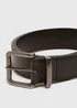 Black Leather Jeans Belt - Small Image 2