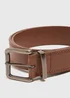 Brown Leather Jeans Belt - Small Image 2