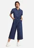 Yumi Navy Cotton Denim Jumpsuit - Size 8 Image 1