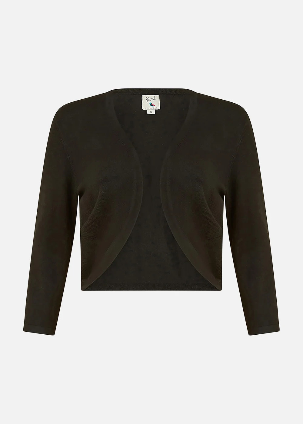 Yumi Black Knitted Curve Bolero - L Image 3