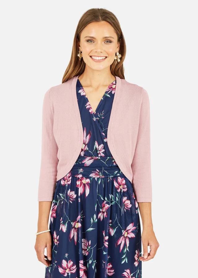 Yumi Blush Knitted Curve Bolero