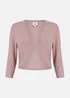 Yumi Blush Knitted Curve Bolero - Small Image 3