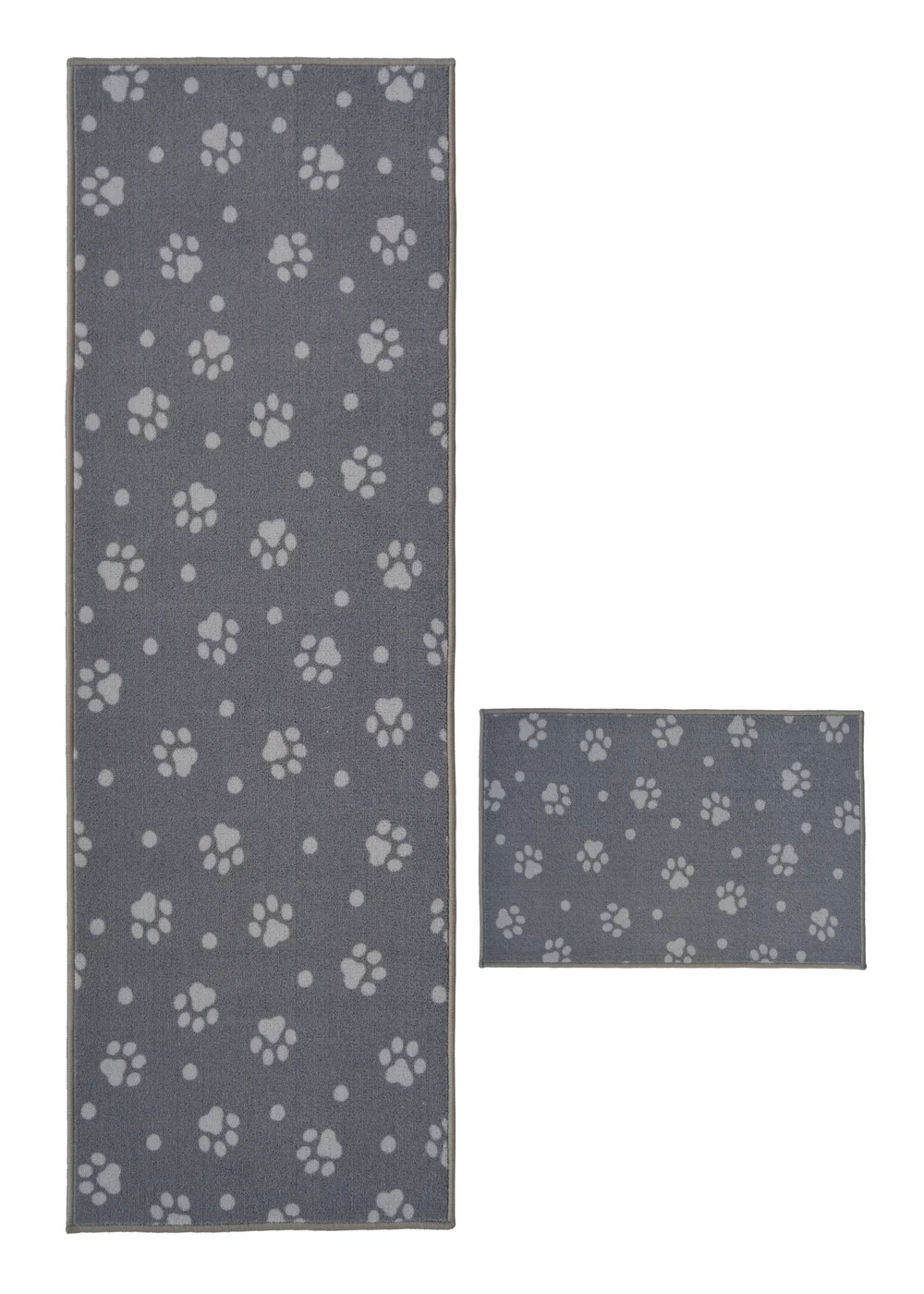 Homemaker Grey Deco Paw Print Runner and Doormat - 57 X 150 (57 X 40) Image 2