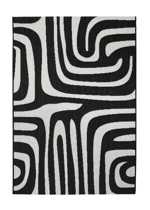 Homemaker Compass Monochrome Zebra Rug - 120 x 170 Image 2