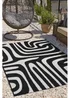 Homemaker Compass Monochrome Zebra Rug - 120 x 170 Image 5