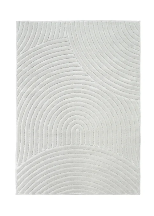 Homemaker Malmo White Curves Rug - 120 x 170 Image 2