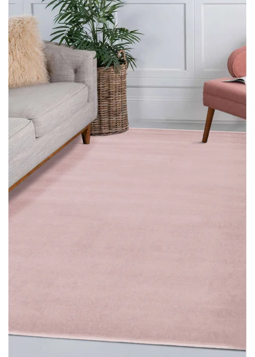Homemaker Maestro Pink Plain Rug - 120 x 170 Image 1