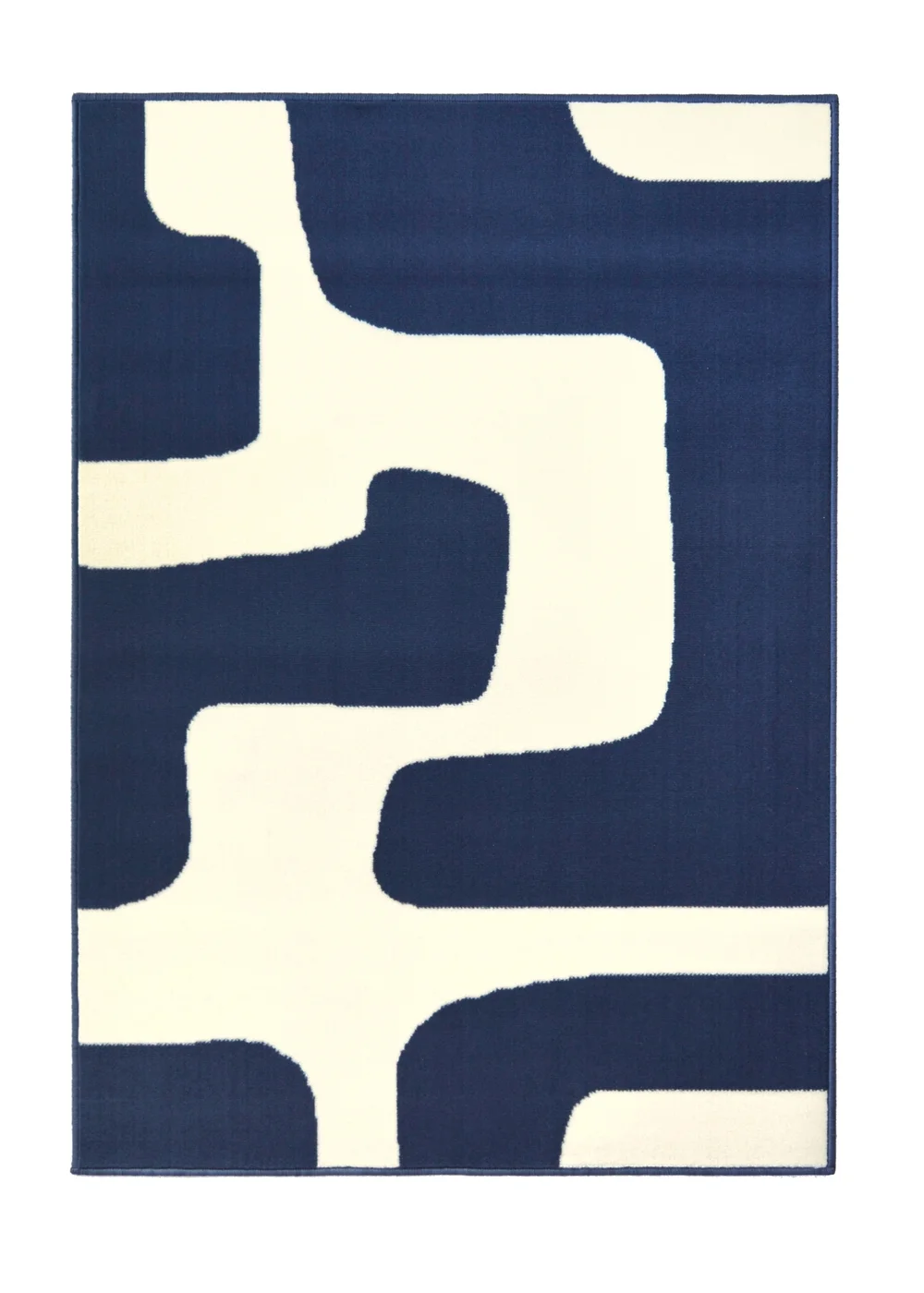 Homemaker Maestro Navy Geo Blocks Rug - 200 x 290 Image 1