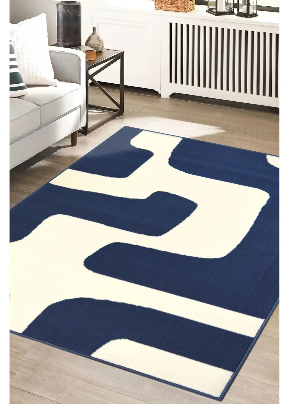 Homemaker Maestro Navy Geo Blocks Rug - 200 x 290 Image 4