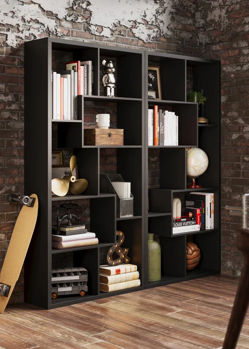Aura Clarence Black Shelving Unit - One Size Image 1