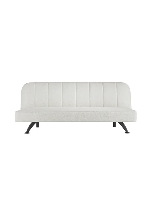 Aura Napoleonville Ivory Boucle/Matte Black Sofa Bed - One Size Image 2