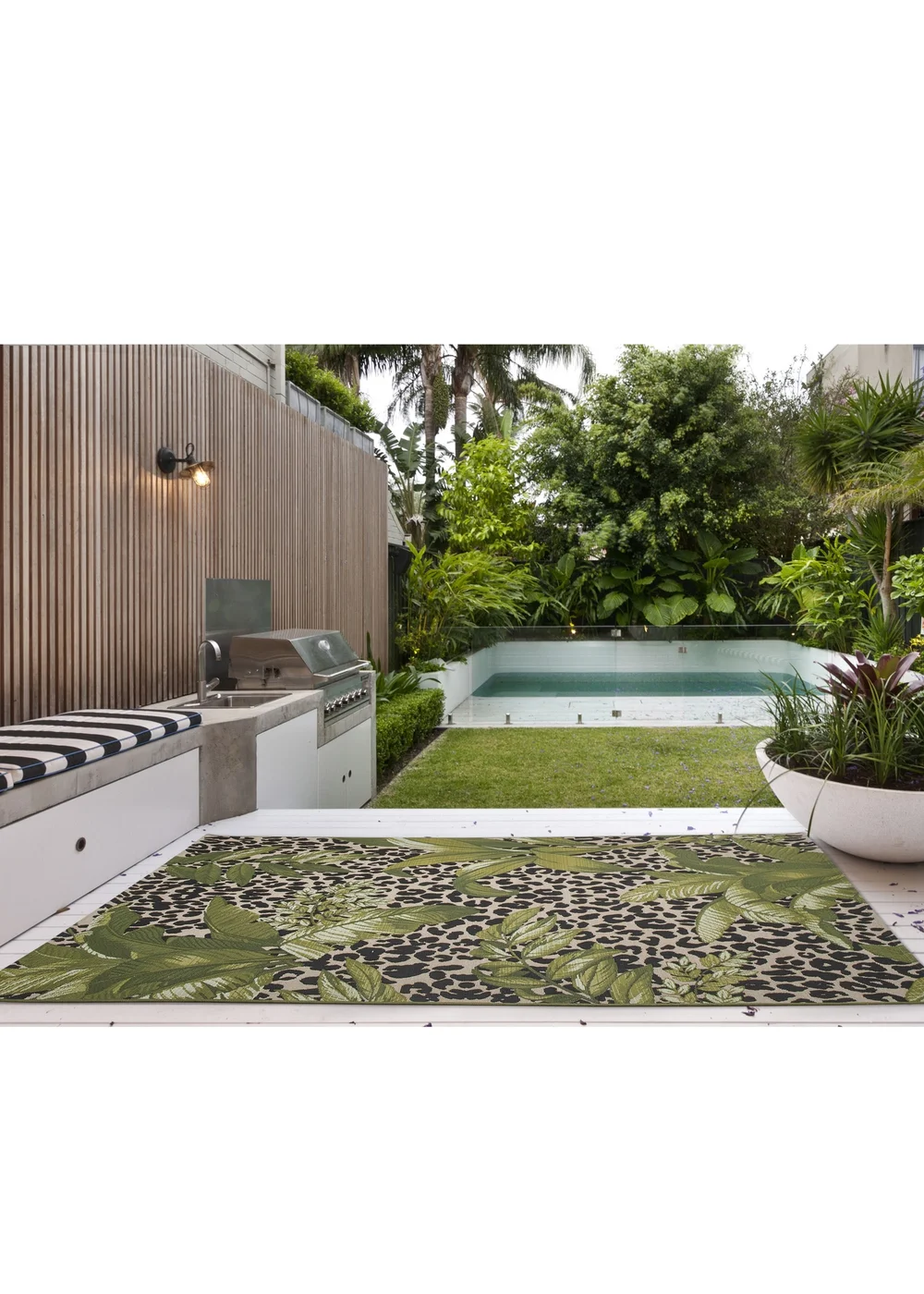 Homemaker Green Tropico Safari Rug - 200 x 285cm Image 1