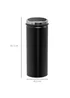 HOMCOM Black Kitchen Waste Bin (30.5cm x 30.5cm x 81.5cm 50L) - One Size Image 3