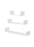 HOMCOM White U Shaped Shelf Set (60cm x 15cm x 10cm) - One Size Image 2