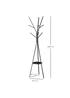 HOMCOM Black Free Standing Coat Rack (45cm x 45cm x 180cm) - One Size Image 3