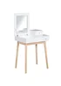 HOMCOM White Dressing Table 2 Drawers (60cm x 50cm x 85.5cm) - One Size Image 2