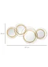 HOMCOM Gold Wall Art Decorative Mirror (107cm x 56cm x 4cm) - One Size Image 3