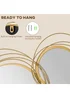 HOMCOM Gold Wall Art Decorative Mirror (107cm x 56cm x 4cm) - One Size Image 5