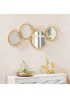 HOMCOM Gold Wall Art Decorative Mirror (107cm x 56cm x 4cm) - One Size Image 1