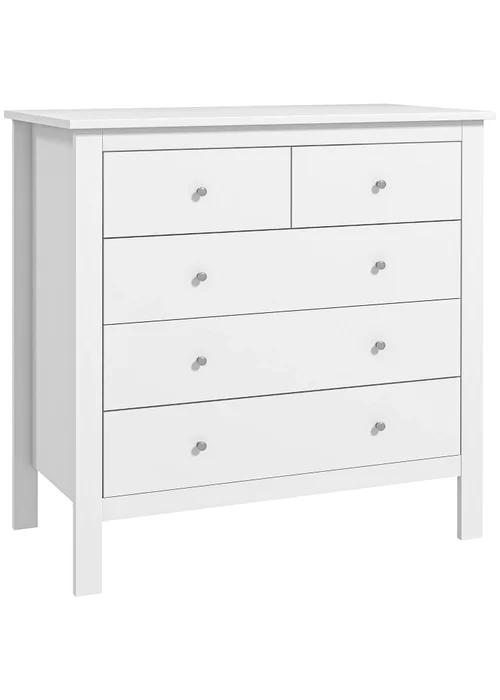 HOMCOM White Modern Chest Of Drawers (79cm x 39.5cm x 80.5cm) - One Size Image 2