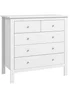 HOMCOM White Modern Chest Of Drawers (79cm x 39.5cm x 80.5cm) - One Size Image 2