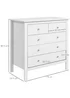 HOMCOM White Modern Chest Of Drawers (79cm x 39.5cm x 80.5cm) - One Size Image 3